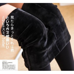 Ginza 光發熱保暖 裡起毛 厚絲襪 (黑色)